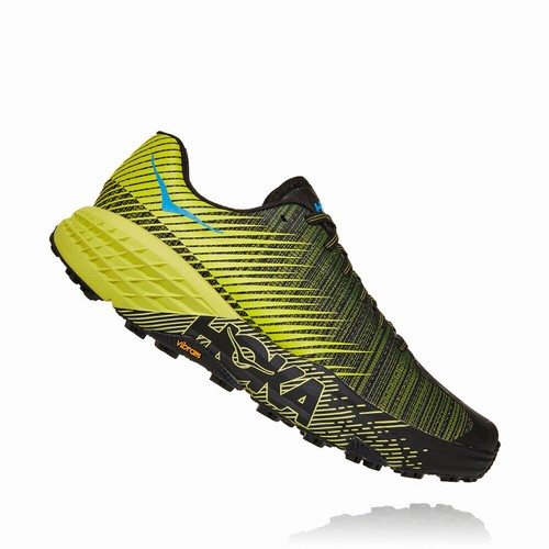 Hoka One One EVO SPEEDGOAT Trail Running Shoes For Women India Black/Green IN-1985